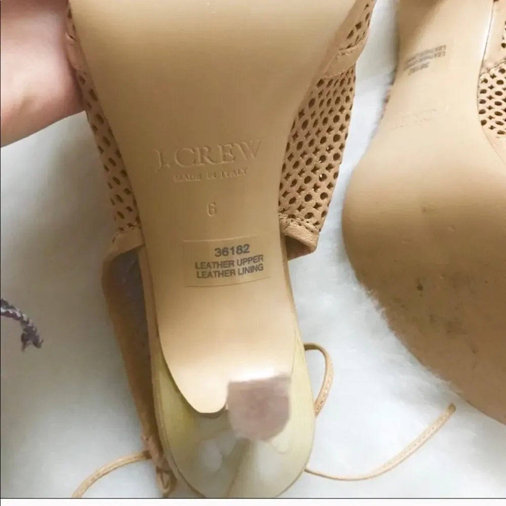J. Crew Leather Peep-Toe Heels